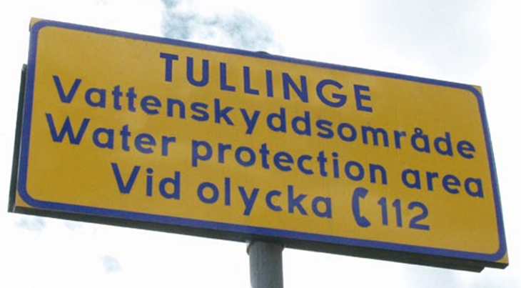 Rikstens friluftsstad ingår i Tullinges vattenskyddsområde